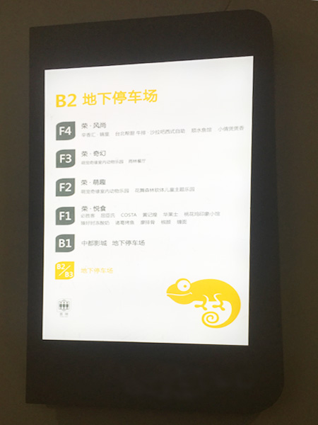 商场贴墙索引牌